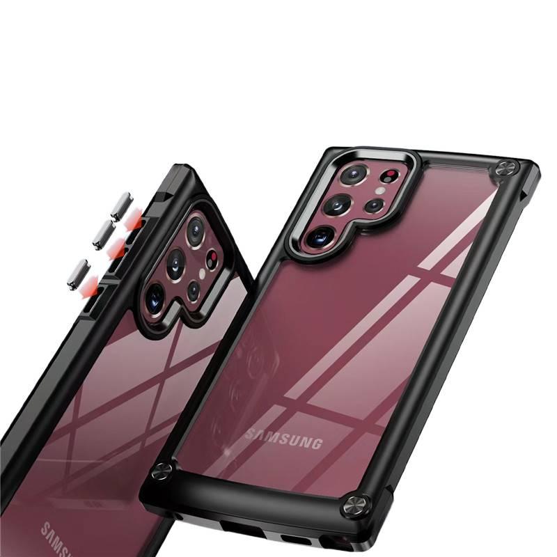غطاء واقي | حماية من السقوط | أحمر | TPU+PC | تغطية كاملة | مقاوم للصدمات لـ Samsung Galaxy S22 Ultra - Image 4