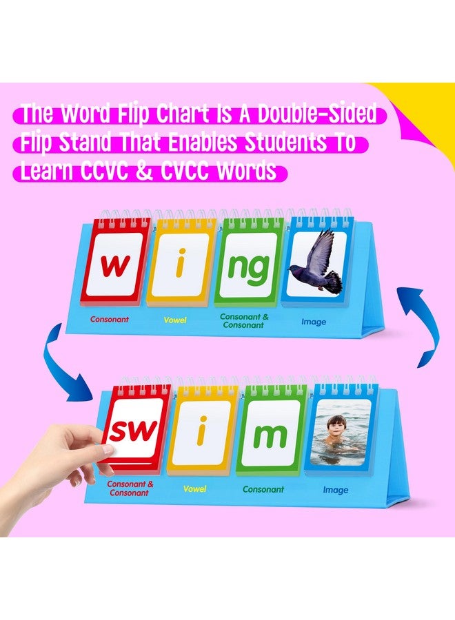 سبرايت جرو لوحات قلابة CVCC وCCVC، ألعاب صوتية مكونة من 40 كلمة، لوحة قلابة مستقلة، لعبة تهجئة تفاعلية، أداة تعليمية للطالب والمعلم، لوازم مدرسية - Image 2