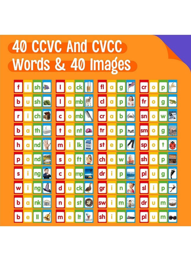 سبرايت جرو لوحات قلابة CVCC وCCVC، ألعاب صوتية مكونة من 40 كلمة، لوحة قلابة مستقلة، لعبة تهجئة تفاعلية، أداة تعليمية للطالب والمعلم، لوازم مدرسية - Image 3