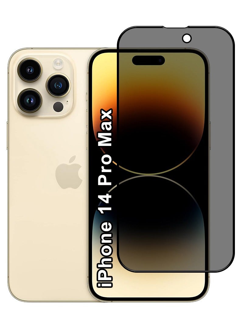 Case Up Privacy Screen Protector For Apple iPhone 14 Pro Max 9H Hardness Anit Spy Tempered Glass Film [100% Privacy Protection], Bubble Free Easy Installation, Full Coverage And Anti Scratch - Image 1