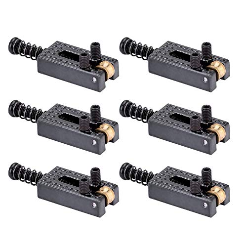 Dilwe سرج للجيتار الكهربائي، 6 سرجات جسر دوارة للجيتار الكهربائي 4 ألوان (أسود) ملحقات الجيتار - Image 4