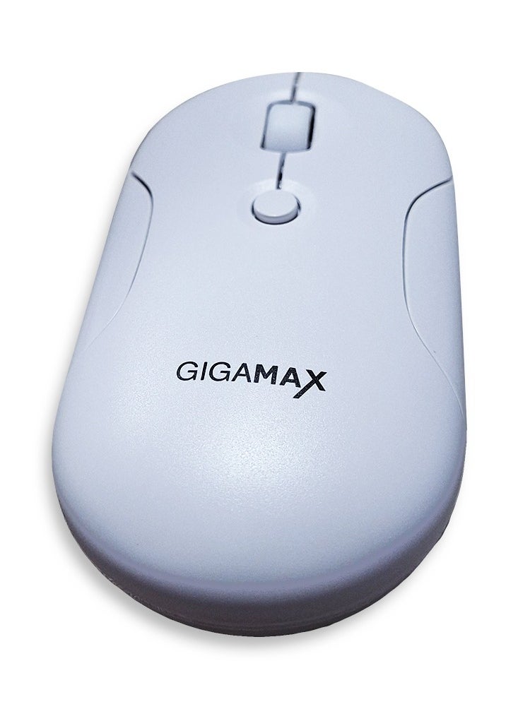 Gigamax Wireless Desk office Mouse, G-1200, 1600 DPI Wired/Wireless Functional Mouse with 3 Modes Connectivity, Bluetooth and 2.4G Wireless, 4 Macro Buttons, Long Lasting Rechargeable Battery Capacity and for PC/Mac/Laptop , White  - Image 4