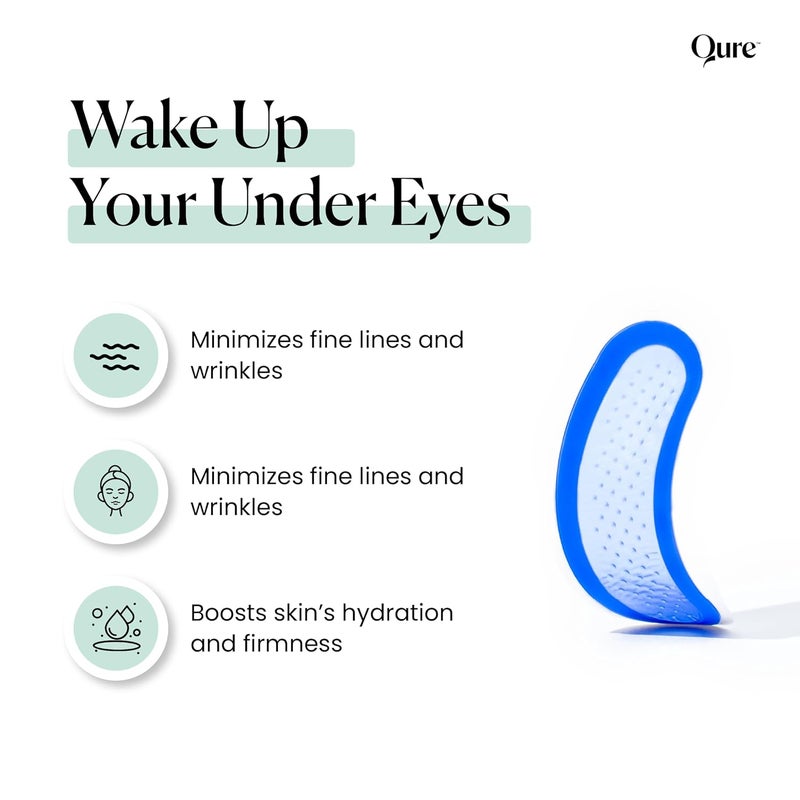 Qure Skincare MicroInfusion Targeted Patches 8 Pairs of Targeted Under Eye Patches Formulated for Fine Lines Wrinkles Retinol Caffeine Niacinamide Peptides Dissolvable for Overnight Use - Image 3