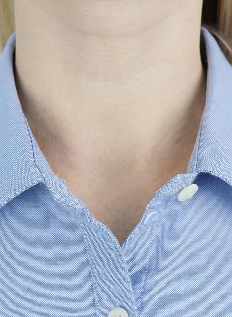 GIORDANO  Women's Cotton Oxford Slim fit Shirt with Lion Embroidery for Women | Best Price UAE