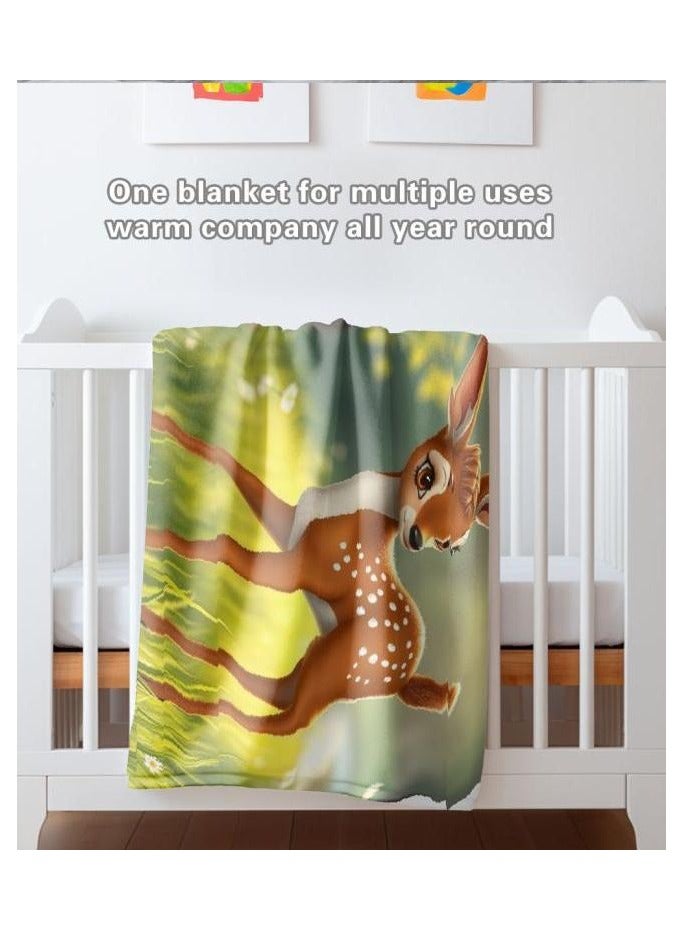 general Children's or student cartoon flannel thin blanket (warm and comfortable, suitable for sleep, games) 100cm*150cm - 506 - Image 1