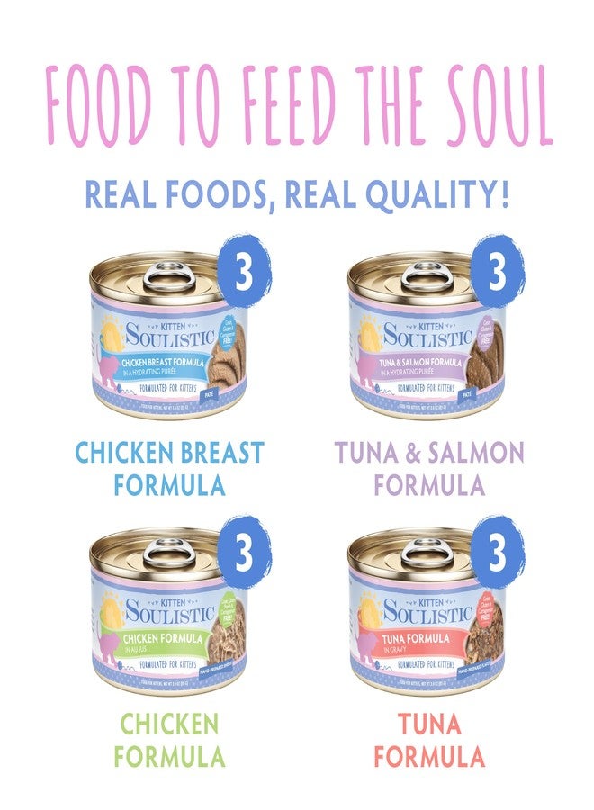 Soulistic Kitten, Kindred Kittens Variety Pack, 3oz Can, Pack of 12 - Image 4