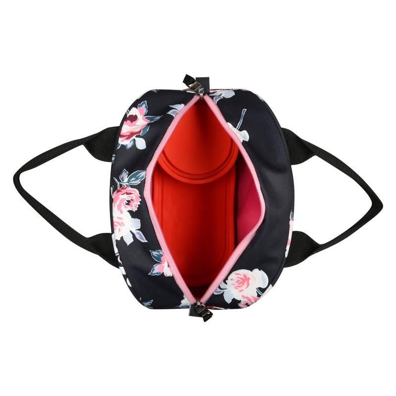 ABLE Multi Print 2 Compartment Lunch Tote Bag For Girls - School/College/Casual Bag Black, 40 Litre, Casual Backpack - Image 2