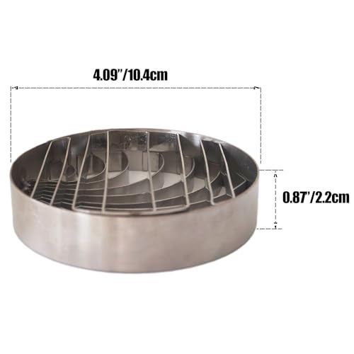 Heluok Concha Cutter Mexican Bread Stamp, 4 Inch Small Mexican Bread Mold Two Sided, Stainless Steel Tool Cortador de Conchas para Pan, Metal Concha Cutter Stamp - Image 2