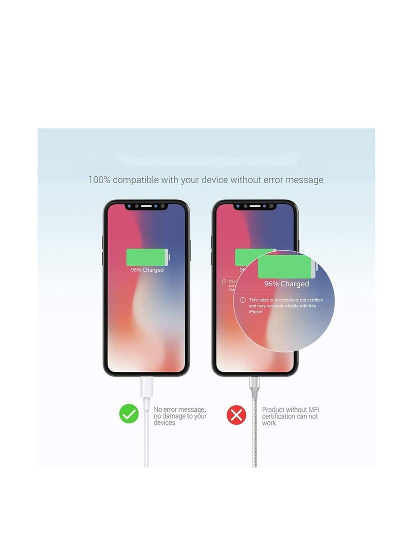 SYOSI Lightning to USB Cable Charger Compatible for Apple - Image 3