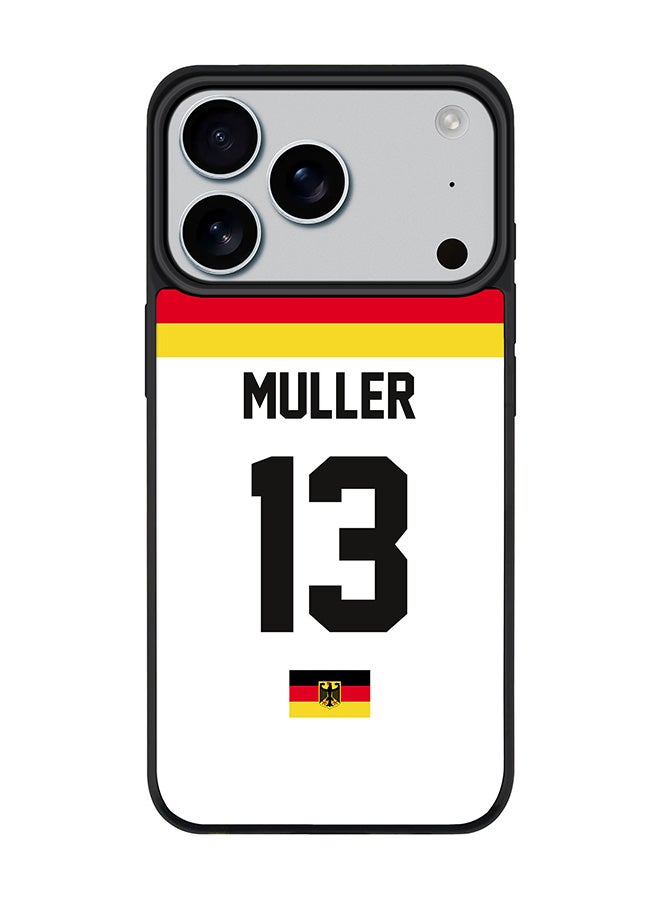 Stylizedd iPhone 17 Pro Case, [Compatible with MagSafe] Slim Magnetic cover Phone Case iPhone 17 Pro -Football - Germany,  Muller - Image 1