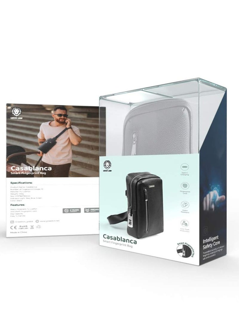 GREEN LION - Casa Blanca Smart Fingerprint Bags - Black - Image 1