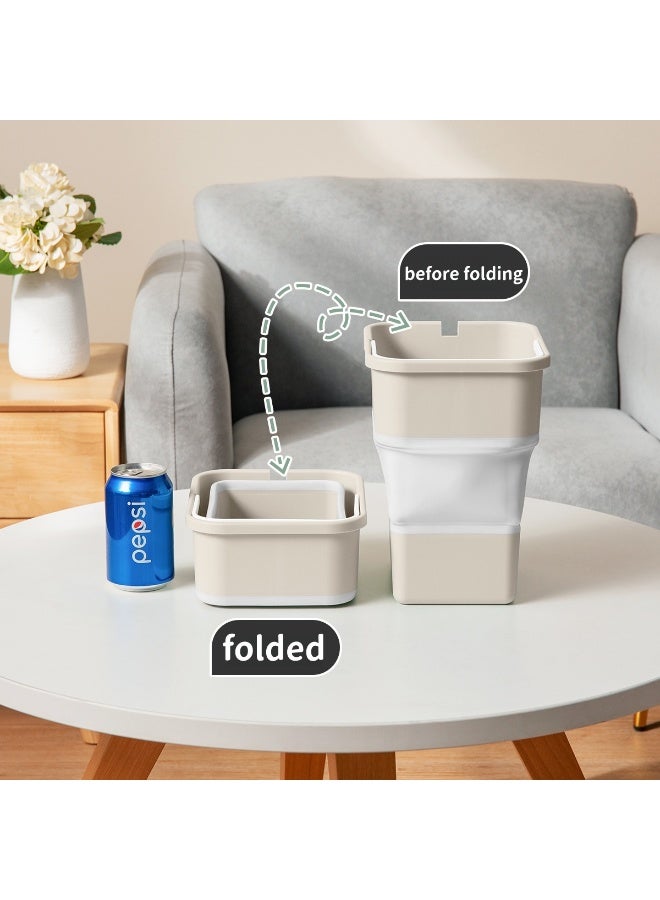 علبة قمامة السيارات للأصدقاء والعائلة ، مع كيس قمامة تخزين مدمج وتصميم مقاوم للتسرب ، مناسب للسيارات والمنازل والمكاتب والمطبخ وغرف النوم ، ويأتي مع 5 لفات من أكياس القمامة كهدية - Image 2