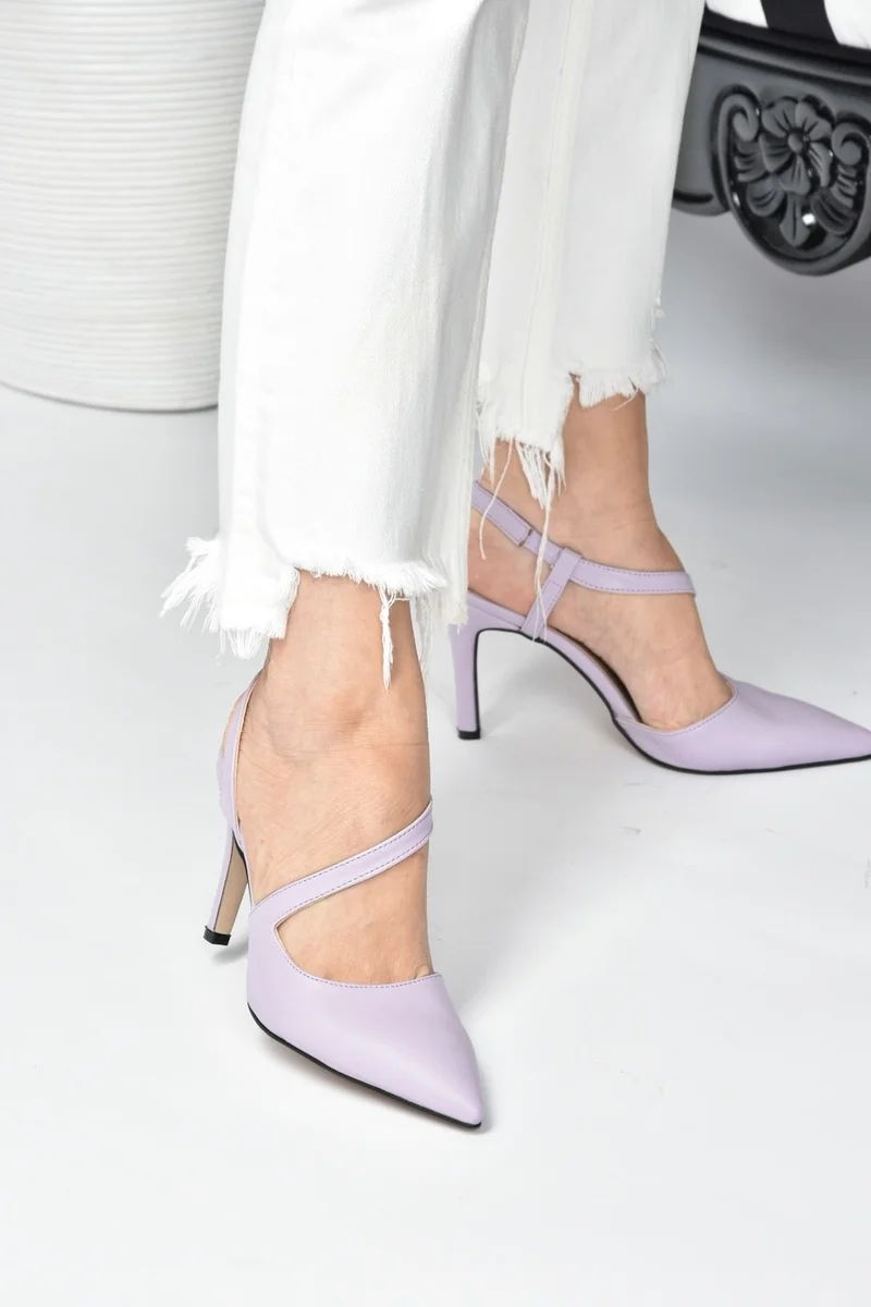 فوكس شوز Lilac Pointed Toe Women's Heeled Shoes K404910809