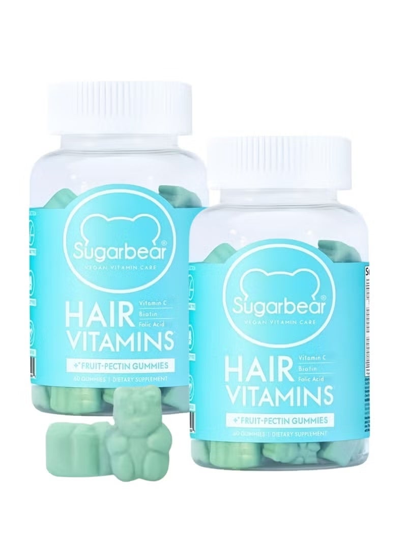 SugarbearPRO 2-PACKS Skin Vitamins Gummies Biotin Gummies Good For Hair Skin Nail 60*2 Gummies - Image 1