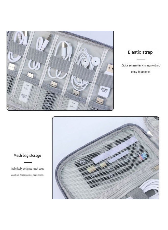 حقيبة تنظيم أدوات السفر | حقيبة متينة ومقاومة للماء للأسلاك والشواحن والأجهزة الإلكترونية الأساسية | حل محمول لإدارة الكابلات - Image 5