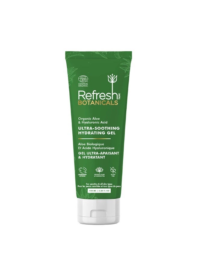 Refresh Botanicals Ultra Soothing Hydrating Gel - Organic Aloe Gel for Face & Body | Certified Organic Aloe Juice, Hyaluronic Acid & Vitamin E | For Dry, Irritated, Sensitive Skin | Made in Canada - Image 1