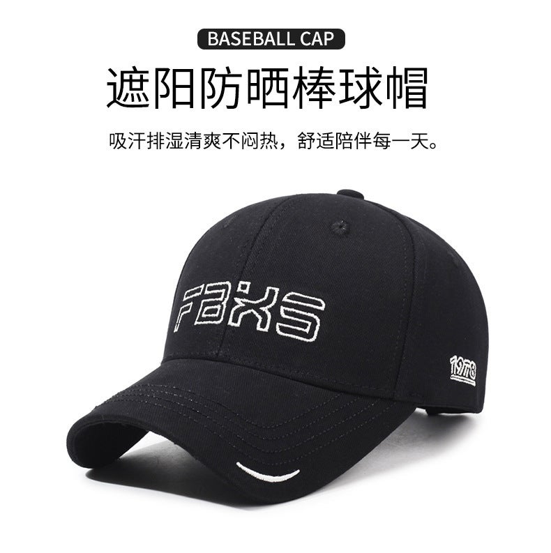 Letter Cap Unisex Outdoor Sports Distressed Sunshade Baseball Hat - Image 2
