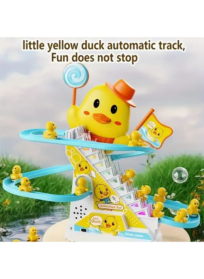 3 Ducks Climbing Stairs Track Toy Educational Visual Tracking Skills Fun Loop Motion - Image 2