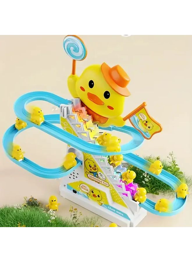 3 Ducks Climbing Stairs Track Toy Educational Visual Tracking Skills Fun Loop Motion - Image 5