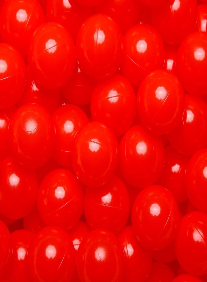 Realhaha كرات Realhaha Pit Balls للأطفال الصغار، كرات بلاستيكية خالية من مادة BPA مقاس 2.4 بوصة للأطفال الرضع من الأولاد والبنات، ملحقات للأطفال لمنزل القفز، 100 كرة (أحمر) - Image 1