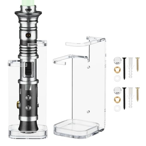 Cosmos 1 Pc Lightsaber Wall Mount Stand Vertical Light Saber Display Rack Acrylic Lightsaber Holder Wall Lightsaber Display Stand Compatible with Savis Lightsaber Transparent Clear 66 cm Dia Thick Helt - Image 1