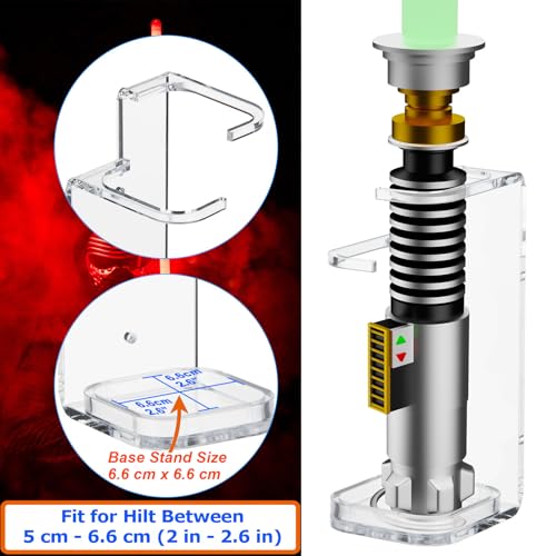 Cosmos 1 Pc Lightsaber Wall Mount Stand Vertical Light Saber Display Rack Acrylic Lightsaber Holder Wall Lightsaber Display Stand Compatible with Savis Lightsaber Transparent Clear 66 cm Dia Thick Helt - Image 3
