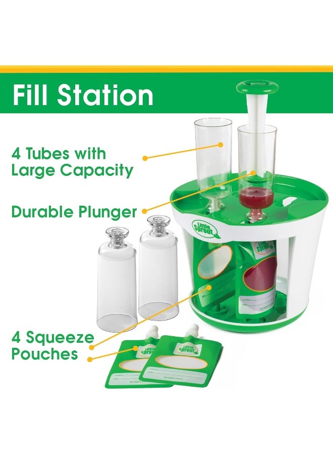 Sprout Cups محطة تعبئة طعام الأطفال أكواب سبراوت - تصنع 4 أكياس طعام للأطفال في وقت واحد - Image 2