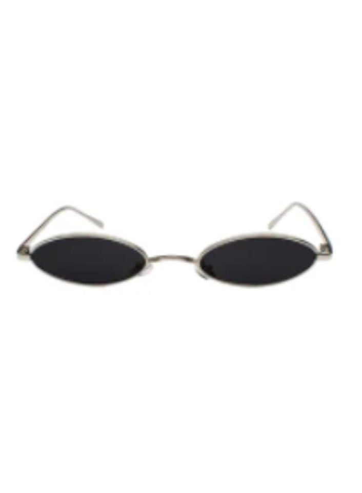 Nariele Metal Oval Frame Literary Water Drop Sunglasses - Lens Size: 52 mm