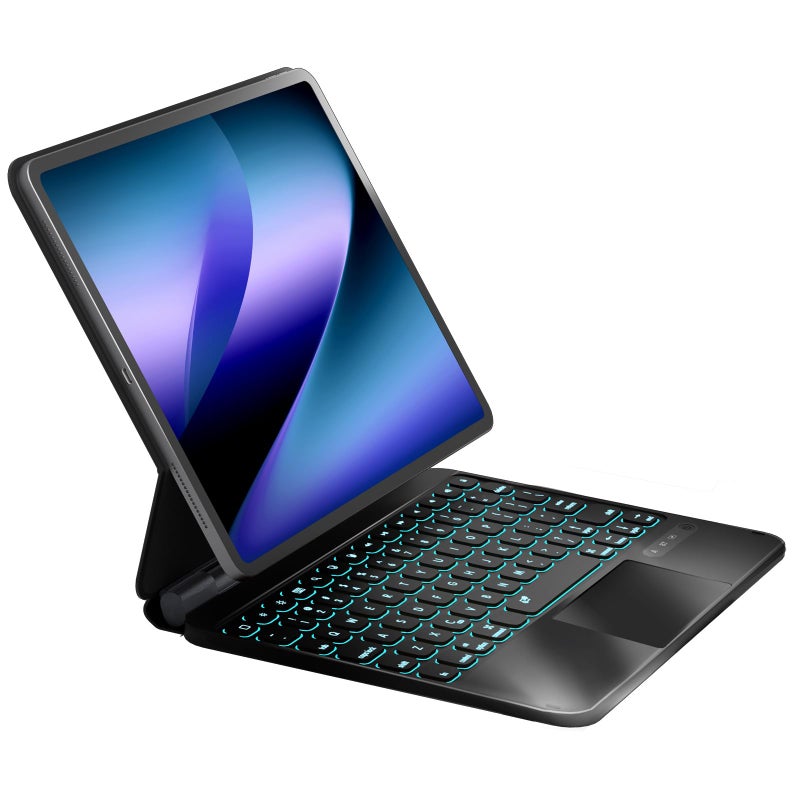 NOKBABO Keyboard Case for iPad Air 11-inch (M3 2025 / M2 2024) & iPad Pro 11 inch(1st/2nd/3rd/4th), Magic-Stand, 7-Color Backlit, Multi-Touchpad, Magnetic Keyboard for iPad Air 5th/4th -Black - Image 1