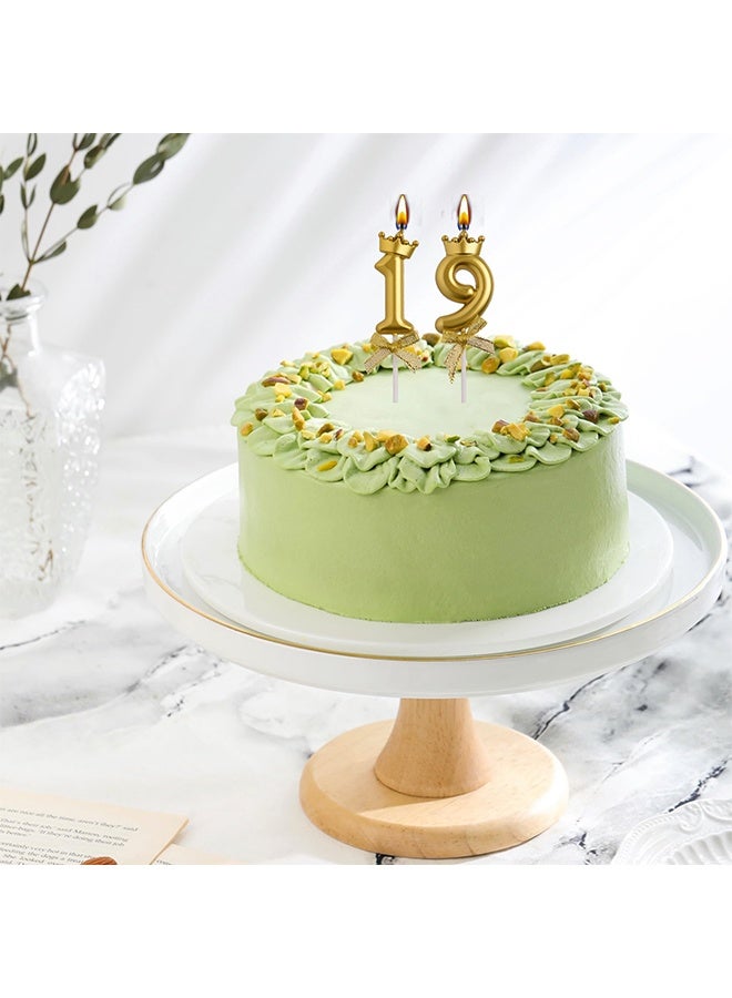 Elegant Gold Crown 0-9 Number Candle Set, 10 Pcs Decorative Birthday Cake Numeral Candles for Kids Adults Party Celebration - Image 4