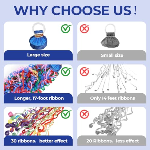 GAILROSO 24pack No Mess Confetti Poppers Graduation,Party Poppers,Hand Throw Streamer Poppers.Magic Paper Cracker for Easter Celebration Birthday,Propose, Engagement,Wedding Send Off Party Favors - Image 2