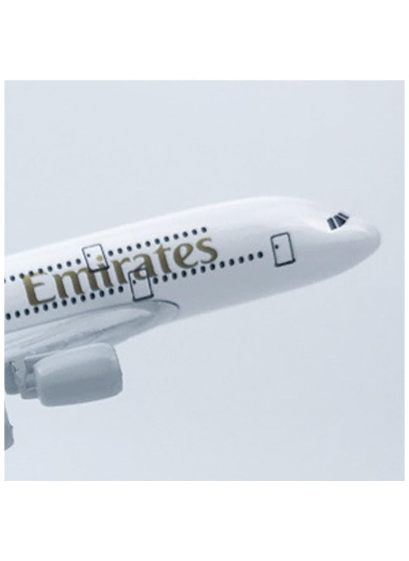 16cm Daron Emirates A380 Single Plane Scale And Base Diecast Model Toy With Attached Metal Parts For Gift, Birthday  - Image 4