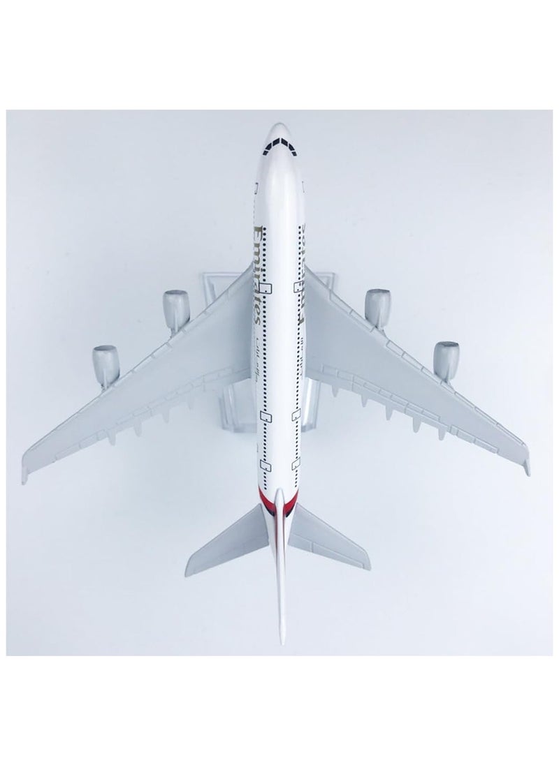 16cm Daron Emirates A380 Single Plane Scale And Base Diecast Model Toy With Attached Metal Parts For Gift, Birthday  - Image 3