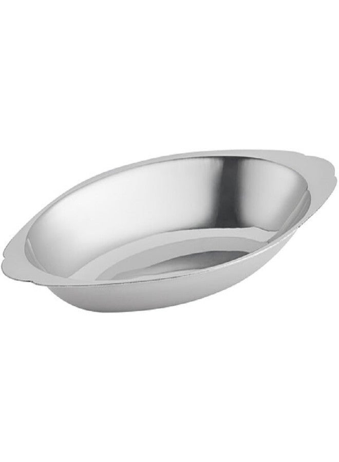 TrueCraftware- 8 oz Stainless Steel Oval Au Gratin Dish 0.63mm Thickness Set of 6 - Casserole Dish Banana Split Bowls Single Serving Casserole Dishes Small Individual Gratin Dish Serving Dish Pan - Image 4