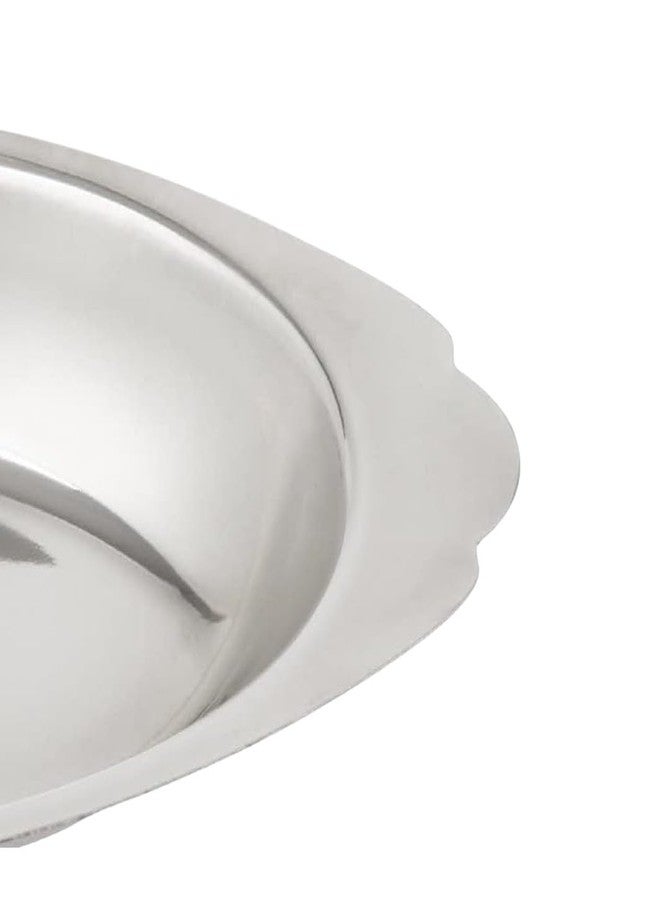 TrueCraftware- 8 oz Stainless Steel Oval Au Gratin Dish 0.63mm Thickness Set of 6 - Casserole Dish Banana Split Bowls Single Serving Casserole Dishes Small Individual Gratin Dish Serving Dish Pan - Image 3