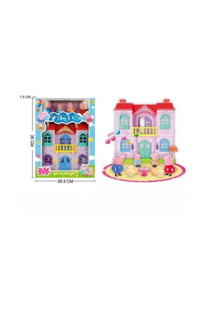 Musical Light-Up Dollhouse Playset with Figures – Interactive Sweet House Toy with Sound, Lights, and Accessories for Kids