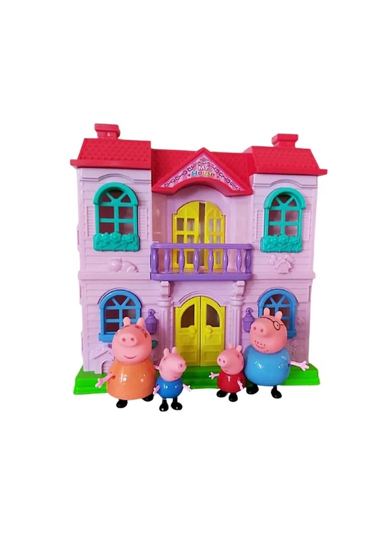 TOY GARDEN Peppa Pig Musical Light-Up Dollhouse Playset with Figures – Interactive Sweet House Toy with Sound, Lights, and Accessories for Kids  - Image 1