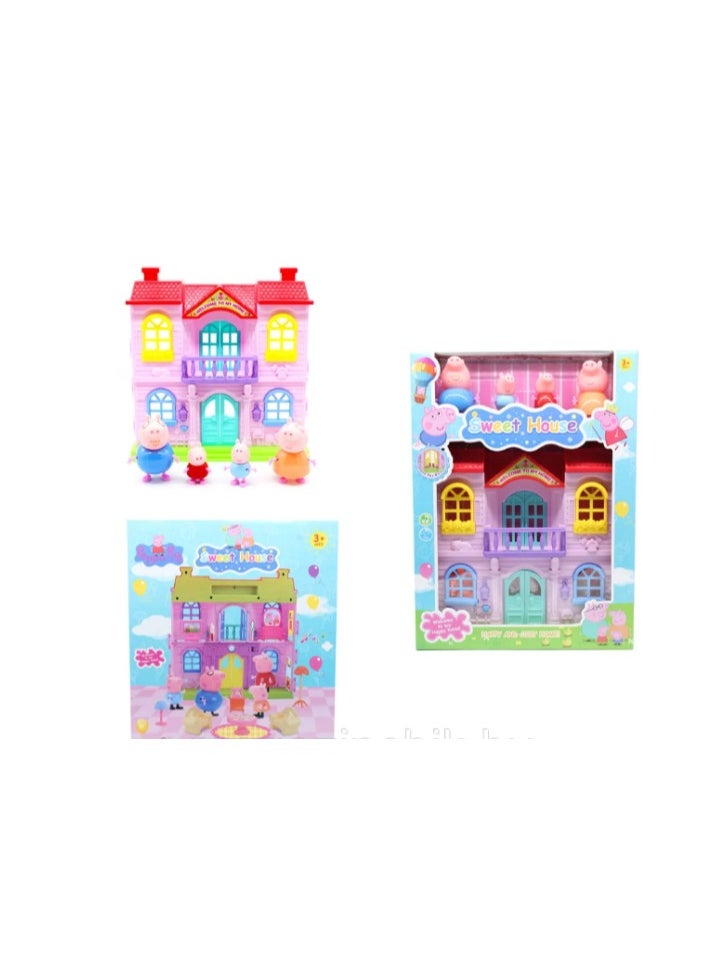 TOY GARDEN Peppa Pig Musical Light-Up Dollhouse Playset with Figures – Interactive Sweet House Toy with Sound, Lights, and Accessories for Kids  - Image 3