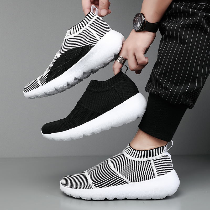 Light Walking Shoes Light Large Size Casual Socks Shoes For Men And Women Warm Lazy Sneakers Fly-Woven Sports Mesh Shoes - Image 4