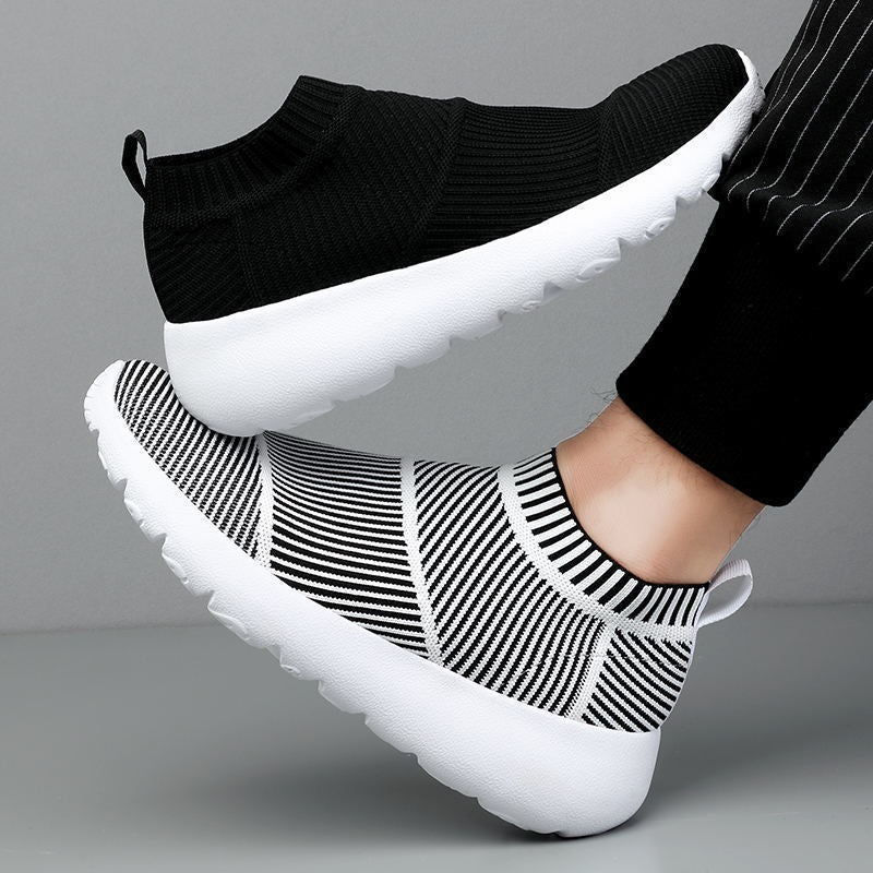 Light Walking Shoes Light Large Size Casual Socks Shoes For Men And Women Warm Lazy Sneakers Fly-Woven Sports Mesh Shoes - Image 3