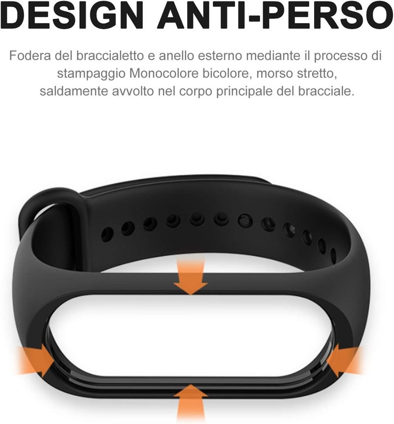 بانغتينغ 5 قطع متوافقة مع Xiaomi Mi Band 3/4، سوار بديل لساعة Xiaomi الذكية Mi Band 4، أساور سوار ذكي Mi Band 3، أشرطة سيليكون ملونة، 244 ملم، مطاط - Image 4