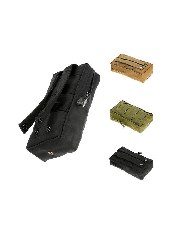 NIBEMINENT Sports Tactical Vest Utility Waist Pouch Bag 20x11x6cm Khaki - Image 2