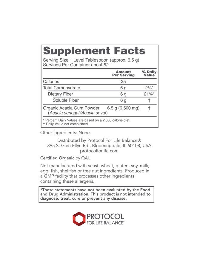 Protocol For Life Balance Protocol Acacia Powder - Prebiotic for Gut Health - 12 Oz - Image 2