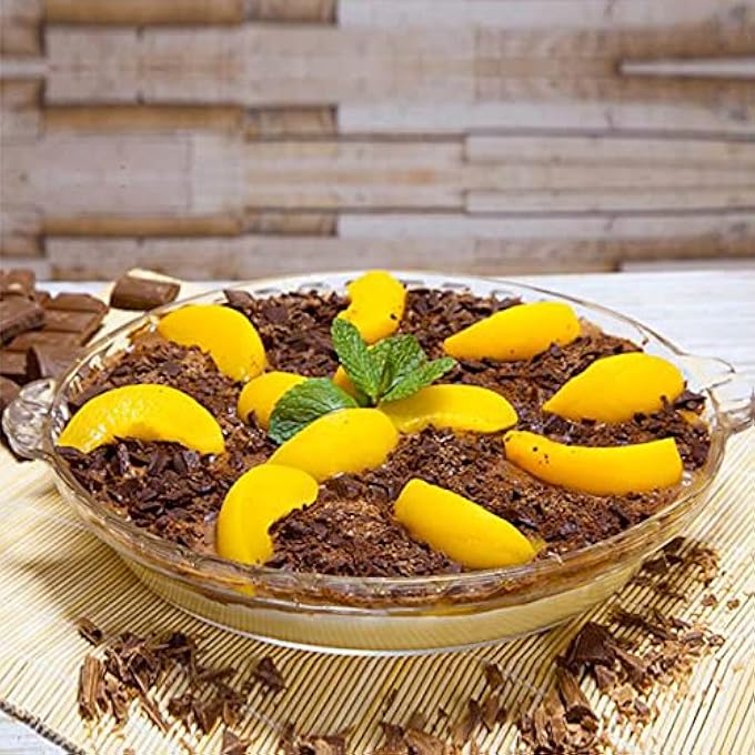 ريحني طبق فطيرة زجاجي متوسط التدويد 13 لتر متينة مقاومة للحرارة، أواني خبز شفافة في الفرن، صينية فطيرة دائرية مخددة آمنة للخبز، الكيش، الحلويات، الفارط، الحلويات، فريزر الميكروويف، غسالة صحون آمنة - Image 3