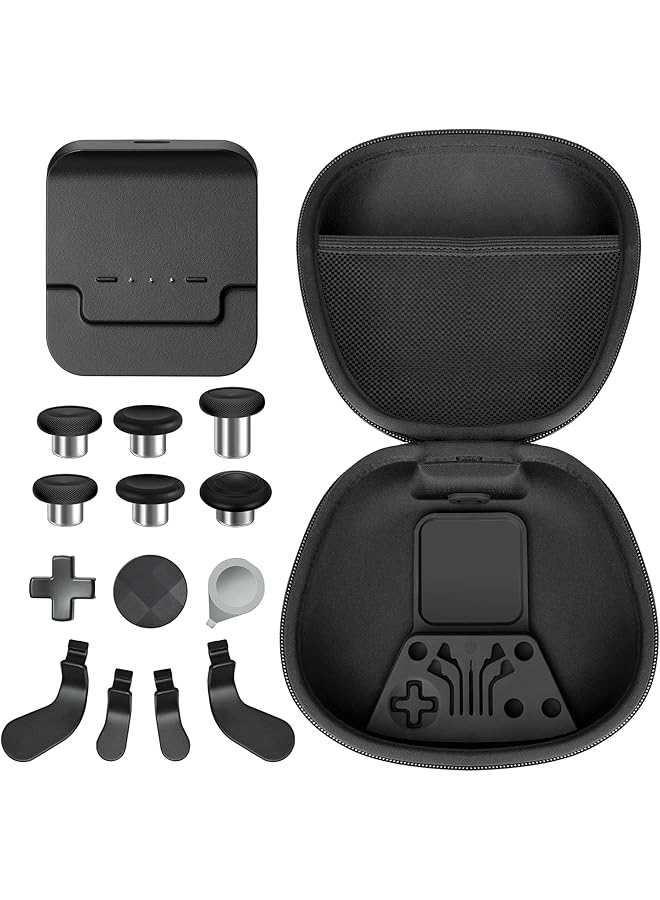 Complete Component Pack For Xbox Elite Wireless Controller Series 2，Package Includes 1 Carrying Case 1 Dock 4 Paddles 2 Dpads 6 Thumbsticks 1Tool For Xbox One Elite Series 2 Core - Image 1