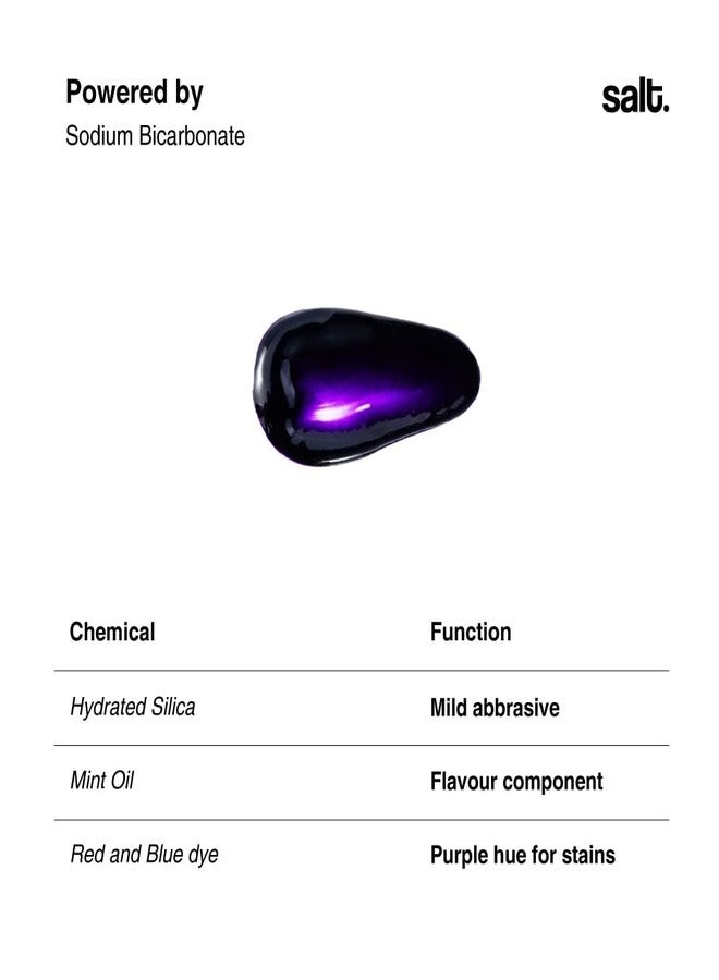 Salt. Oral Care Night Care Plus Combo | Dusk Night Toothpaste & Aura Purple Color Corrector Serum | Enzyme-Based Plaque Breakdown, Enamel Strengthening & Instant Teeth Brightening | French Vanilla & Lavender Mint - Image 5