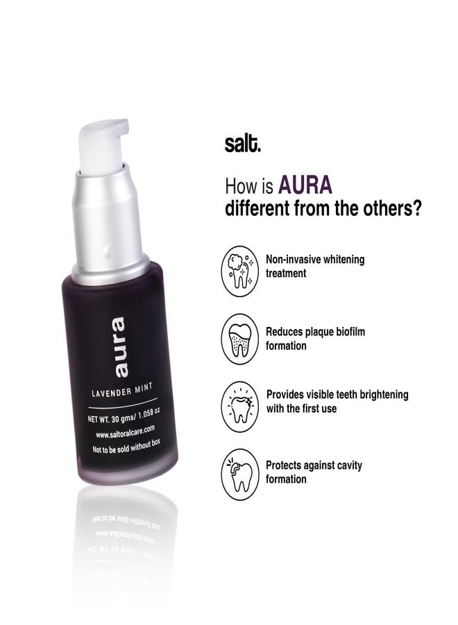 Salt. Oral Care Night Care Plus Combo | Dusk Night Toothpaste & Aura Purple Color Corrector Serum | Enzyme-Based Plaque Breakdown, Enamel Strengthening & Instant Teeth Brightening | French Vanilla & Lavender Mint - Image 3