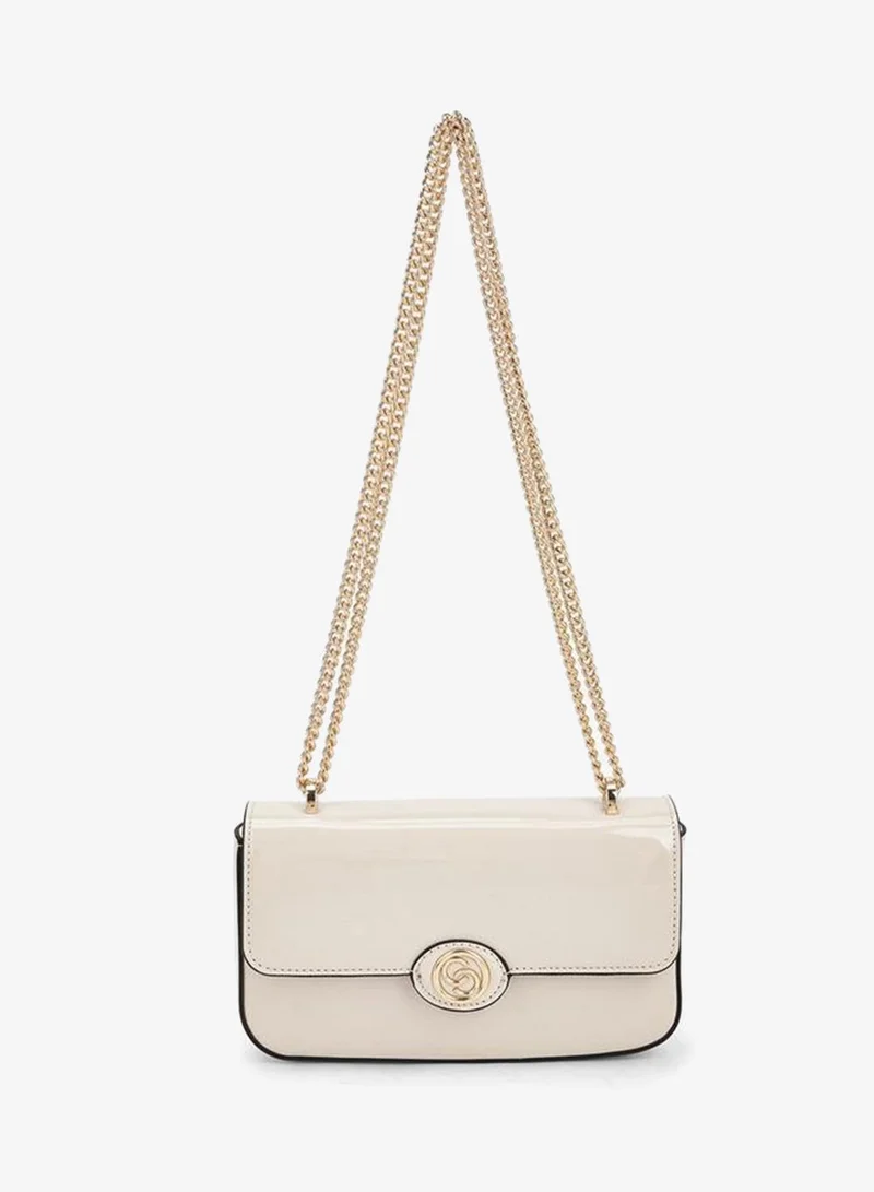 Celeste Solid Crossbody Bag with Chain Strap