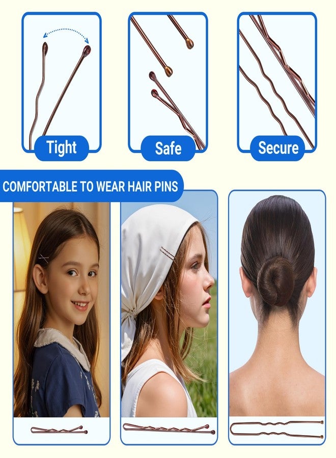 TsMADDTs Bobby Pins and Hair Nets Set, Hair Accessories for Women with, Invisible Nets for Ballet Bun(11.81&19.86IN), U Pins for Dance(1.37&2.36IN), Elastic Bands, Clear Rubber Bands - Image 3