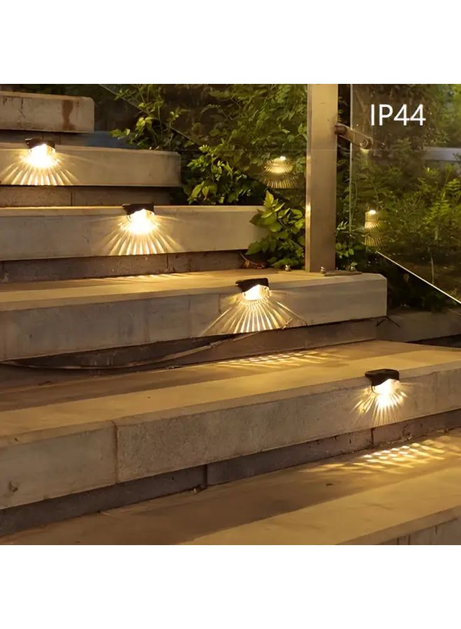 4 Pack Solar Outdoor Wall Lights Warm White Motion Spotlights For Garden Driveway - Image 2
